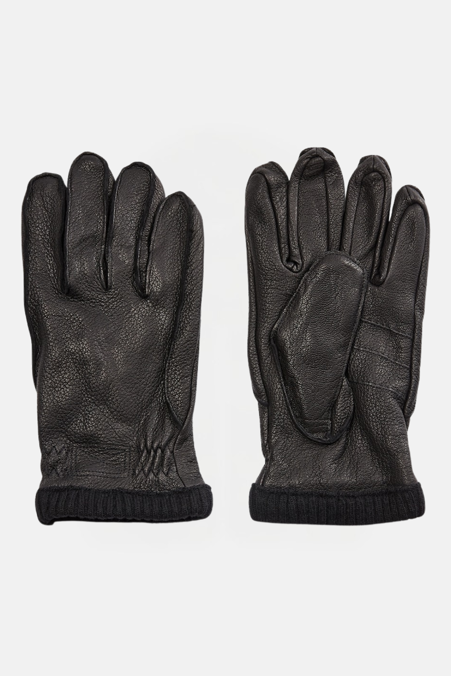 Læderhandsker, sort