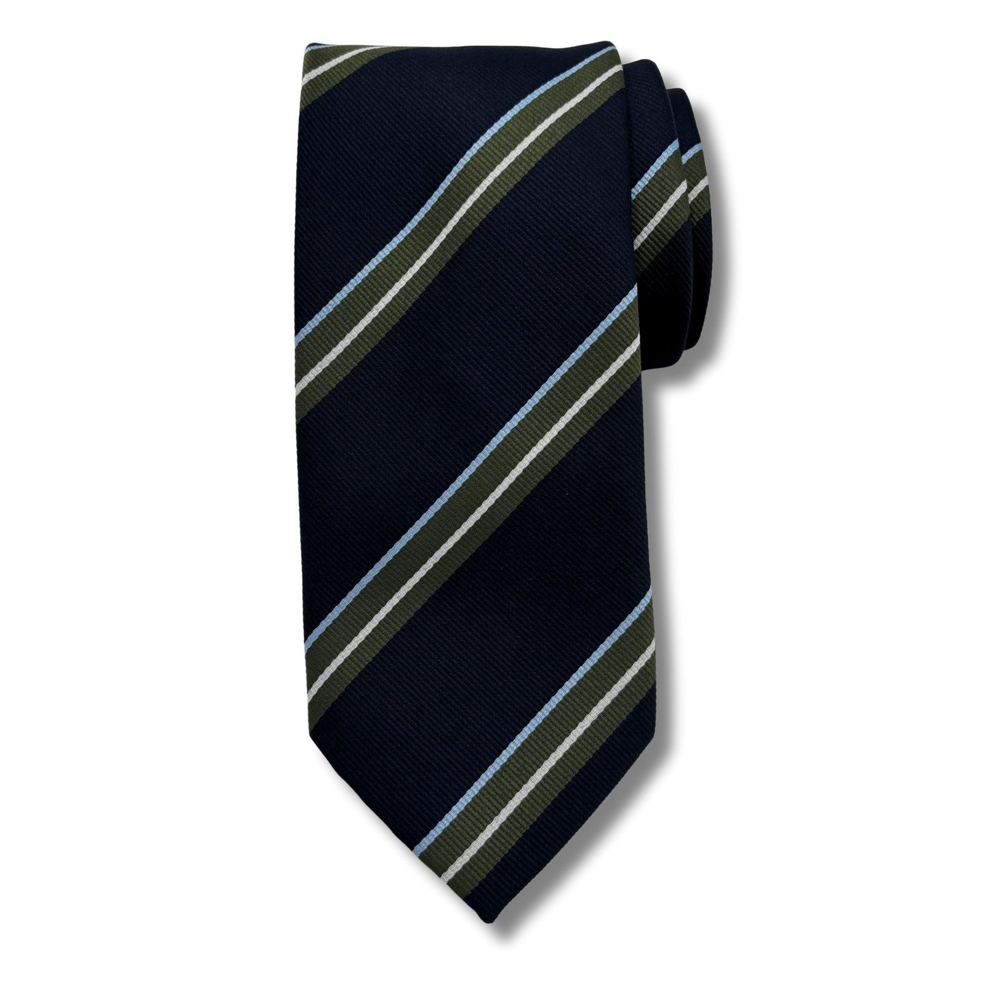 Slips, Navy/Grøn Stribet