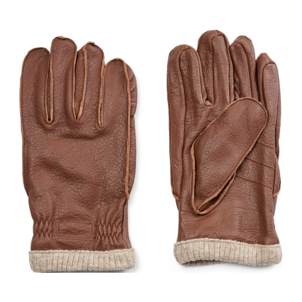 Læderhandske, lysebrun