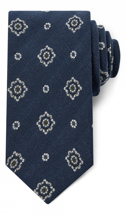 Slips, Italiensk, Blå med Mønster