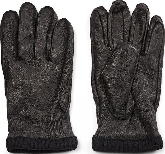 Læderhandsker, sort