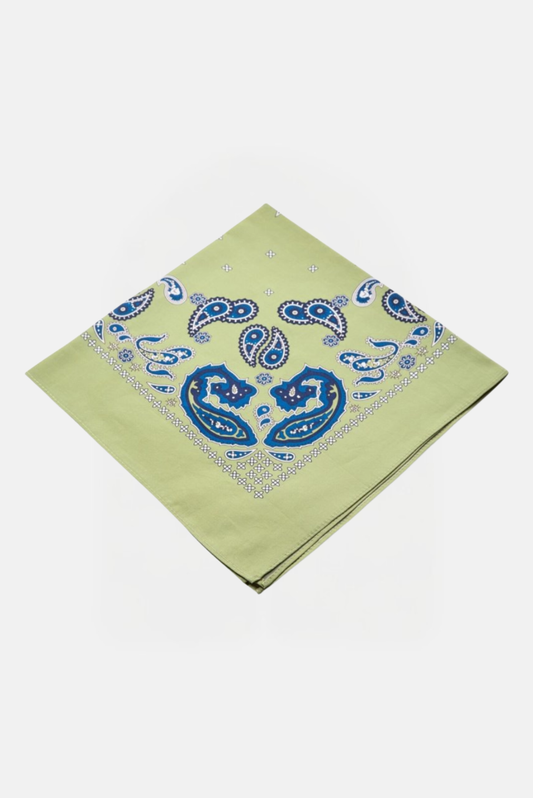 Halsklud, lysegrøn med paisley