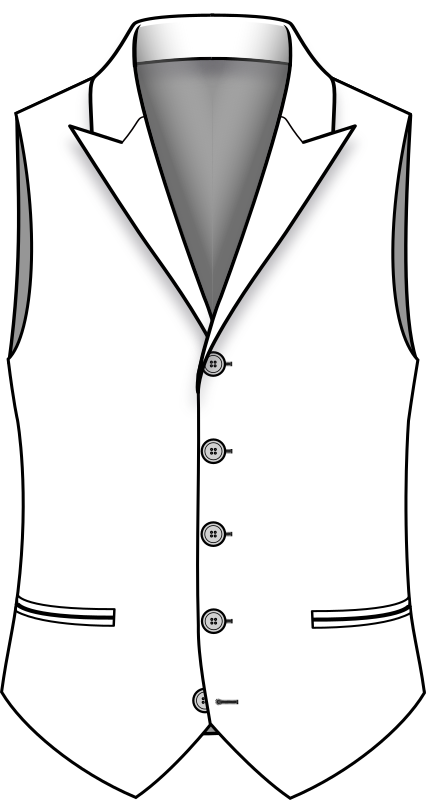 Enkeltradet m. Spids Revers