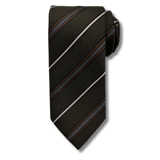 Slips, Grøn med mocca striber