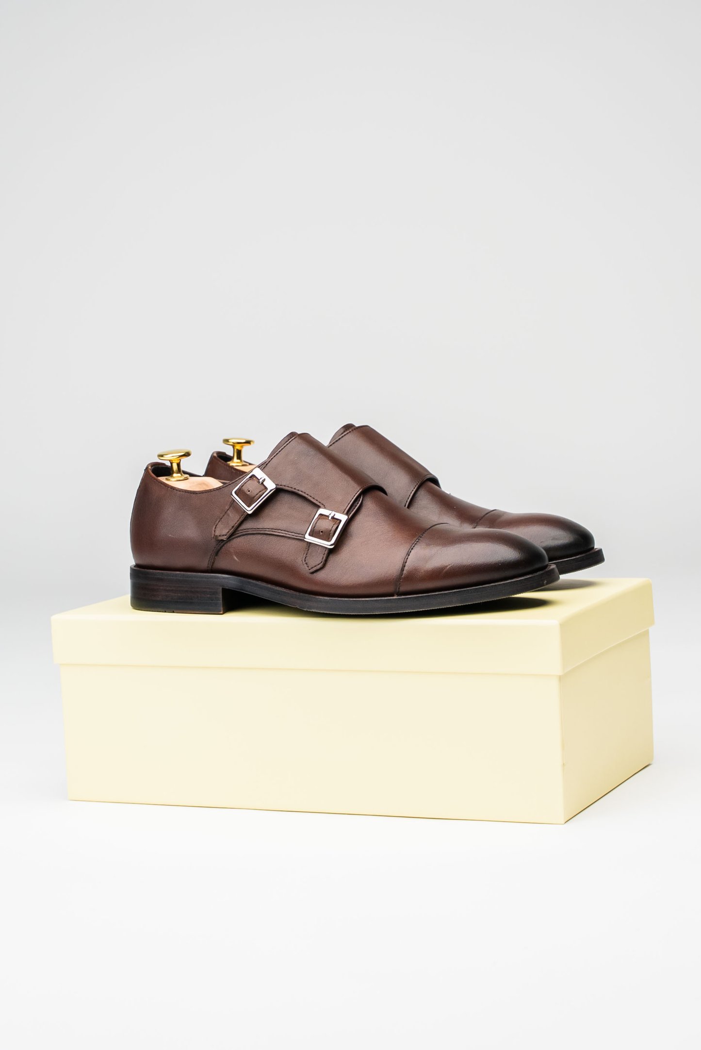 Monkstrap sko, brun