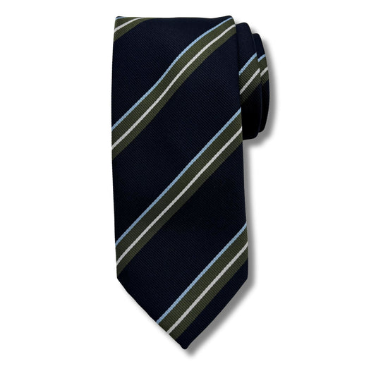 Slips, Navy/Grøn Stribet