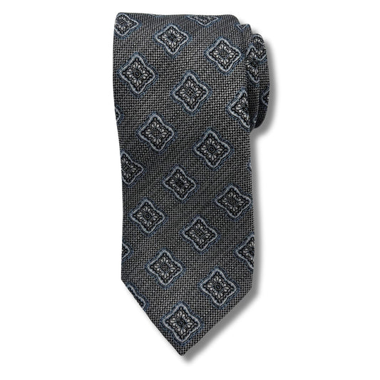 Slips, Grå m. firkantet mønster