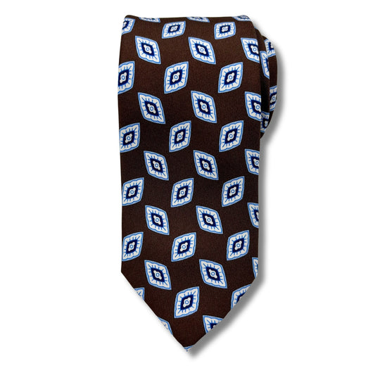 Silke Slips, Mocca/hvid Mønstret