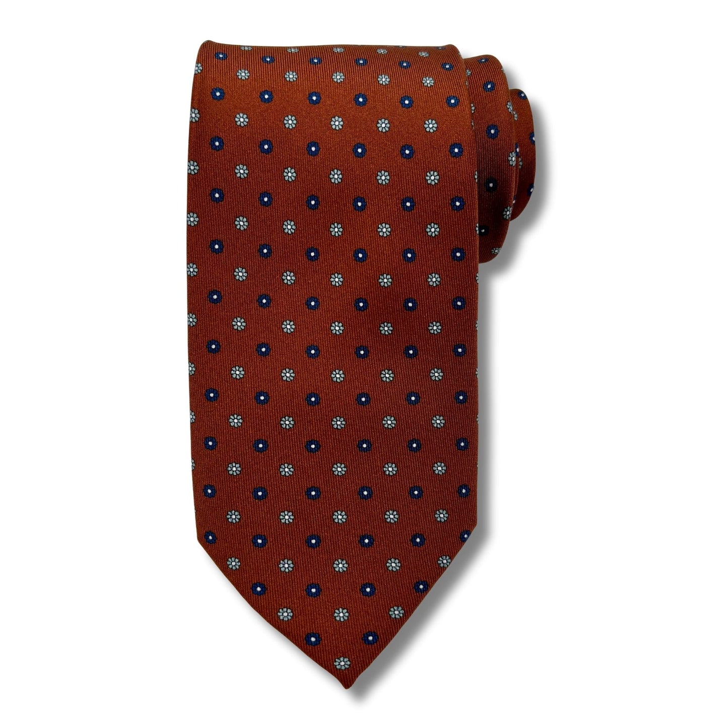 Silke Slips, Rust/Navy Mønstret