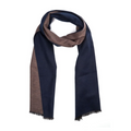 Silketørklæde, brun & blå