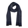Silketørklæde, blå & grå prikker