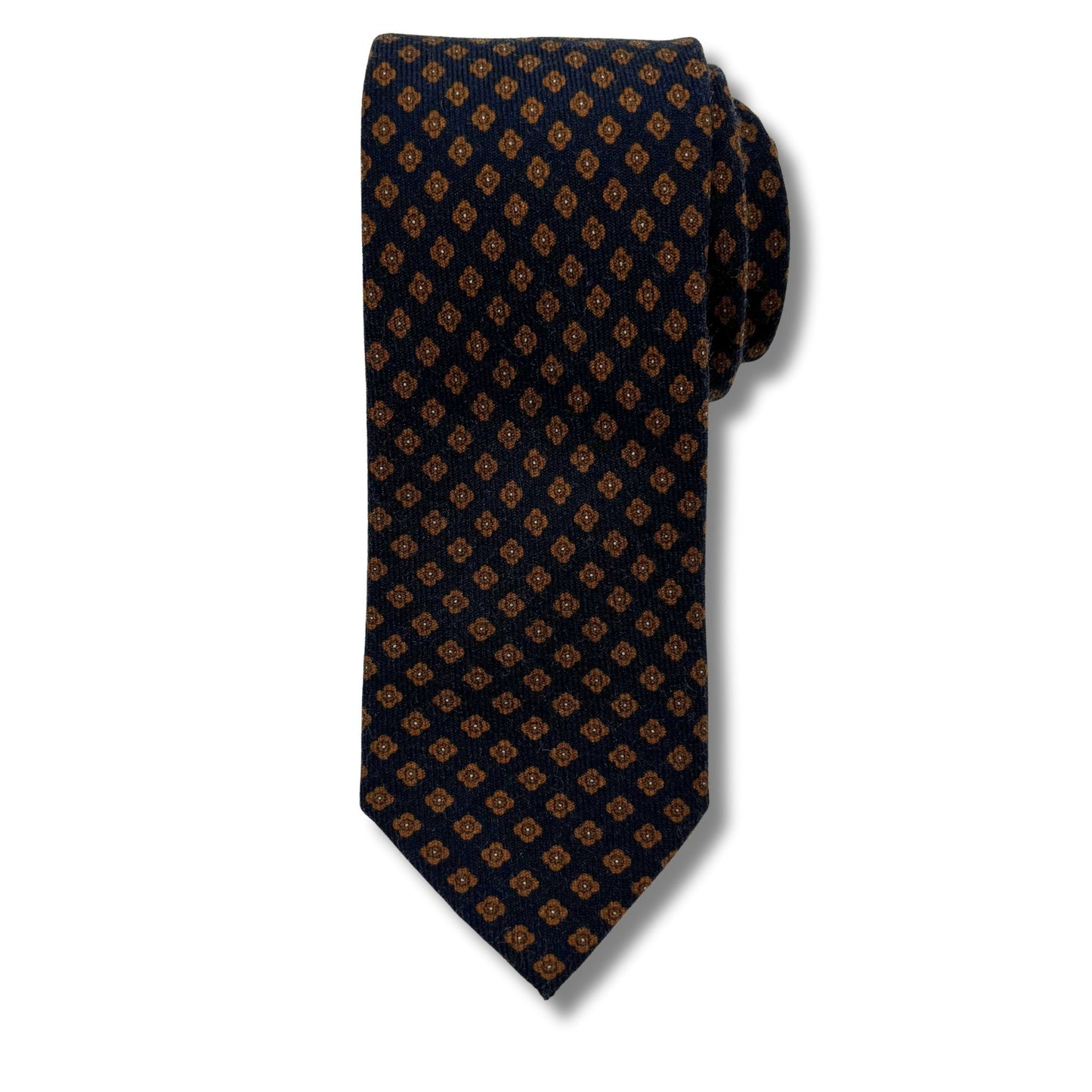 Uld Slips, Navy/rust mønstret