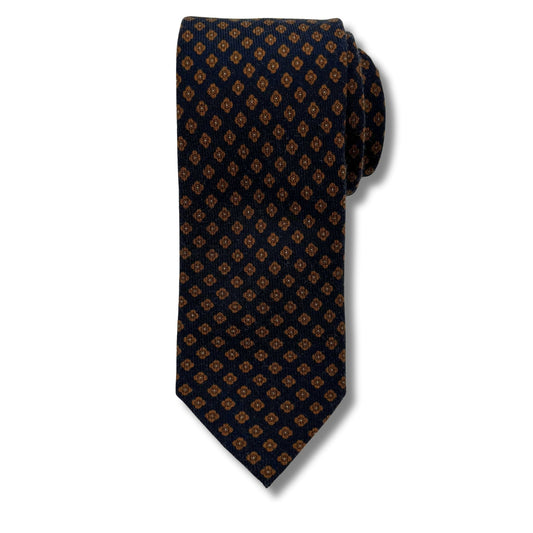 Uld Slips, Navy/rust mønstret